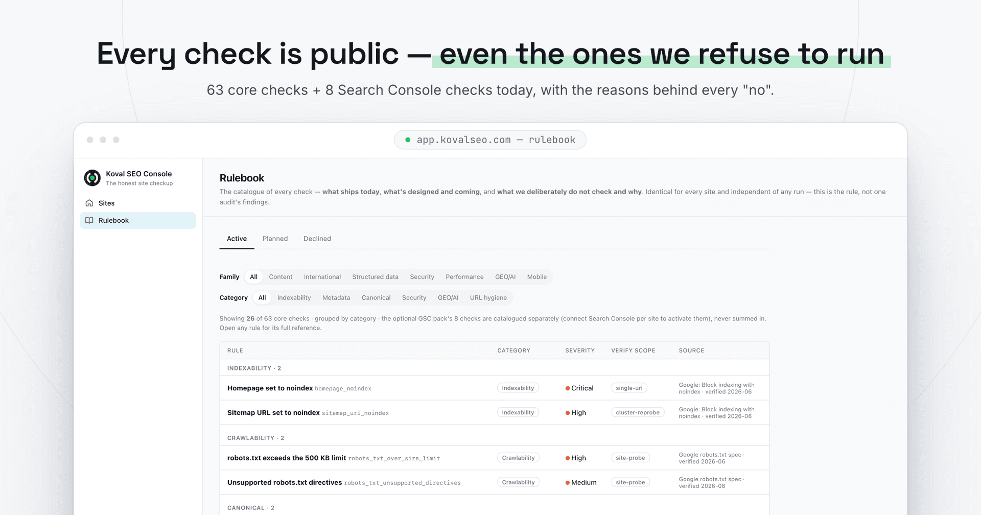 Koval SEO Console image 4