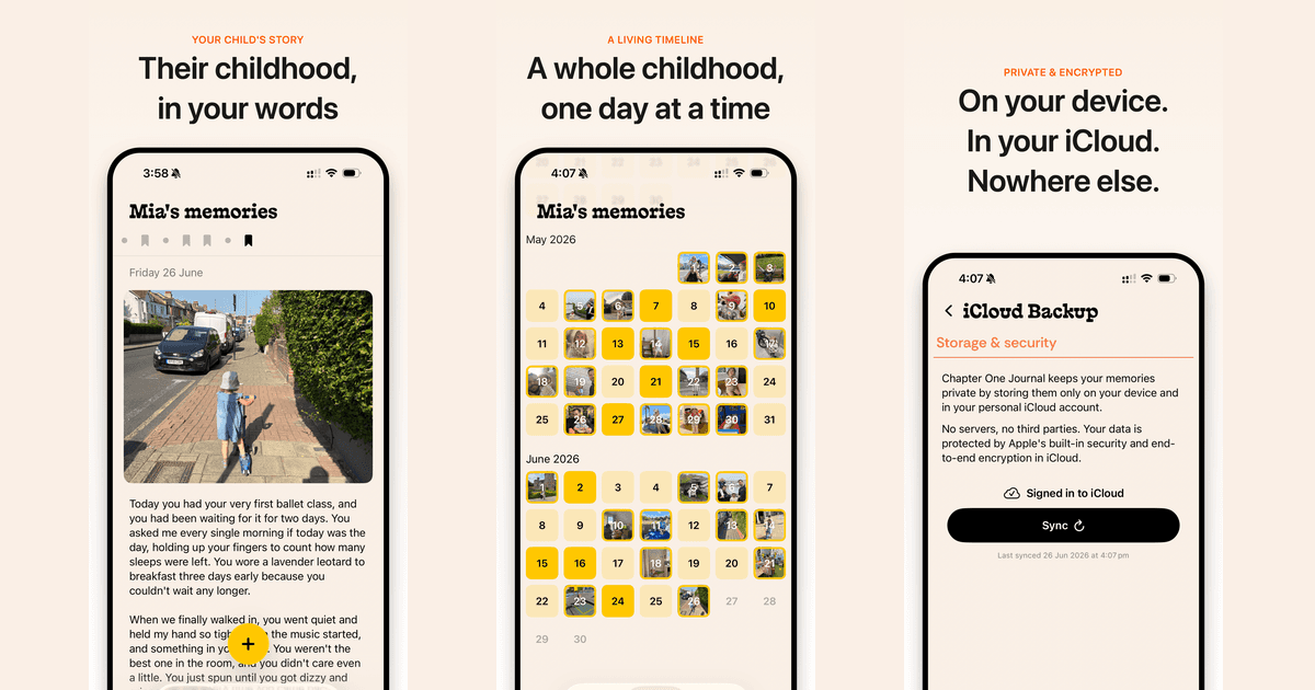 ‎Chapter One: Baby Journal App - App Store image 1