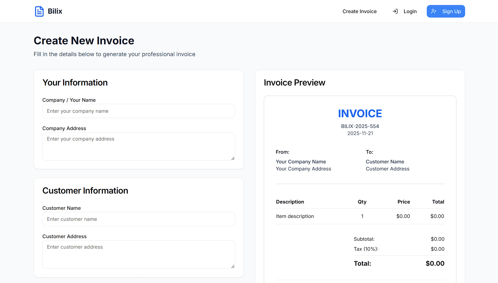Bilix - Create Beautiful Invoices in Seconds image 3