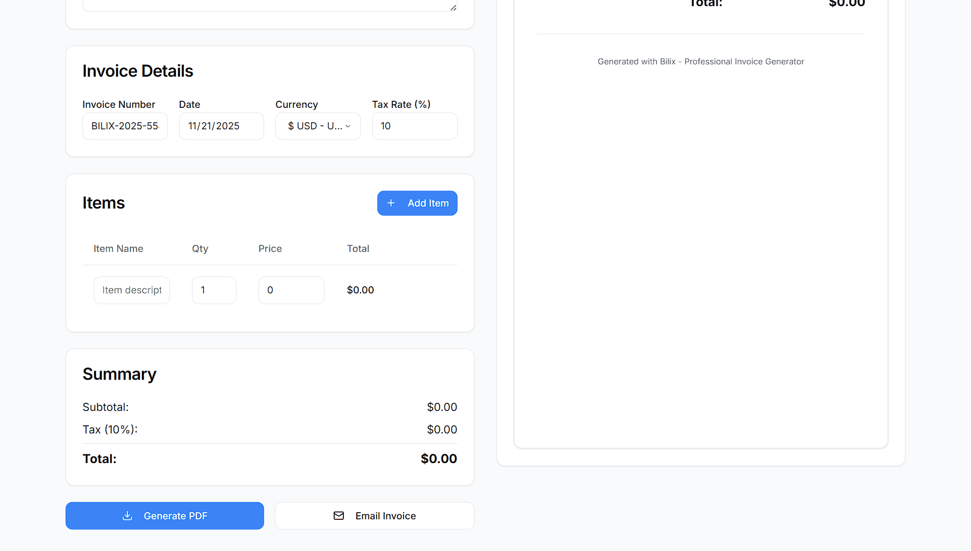 Bilix - Create Beautiful Invoices in Seconds image 4