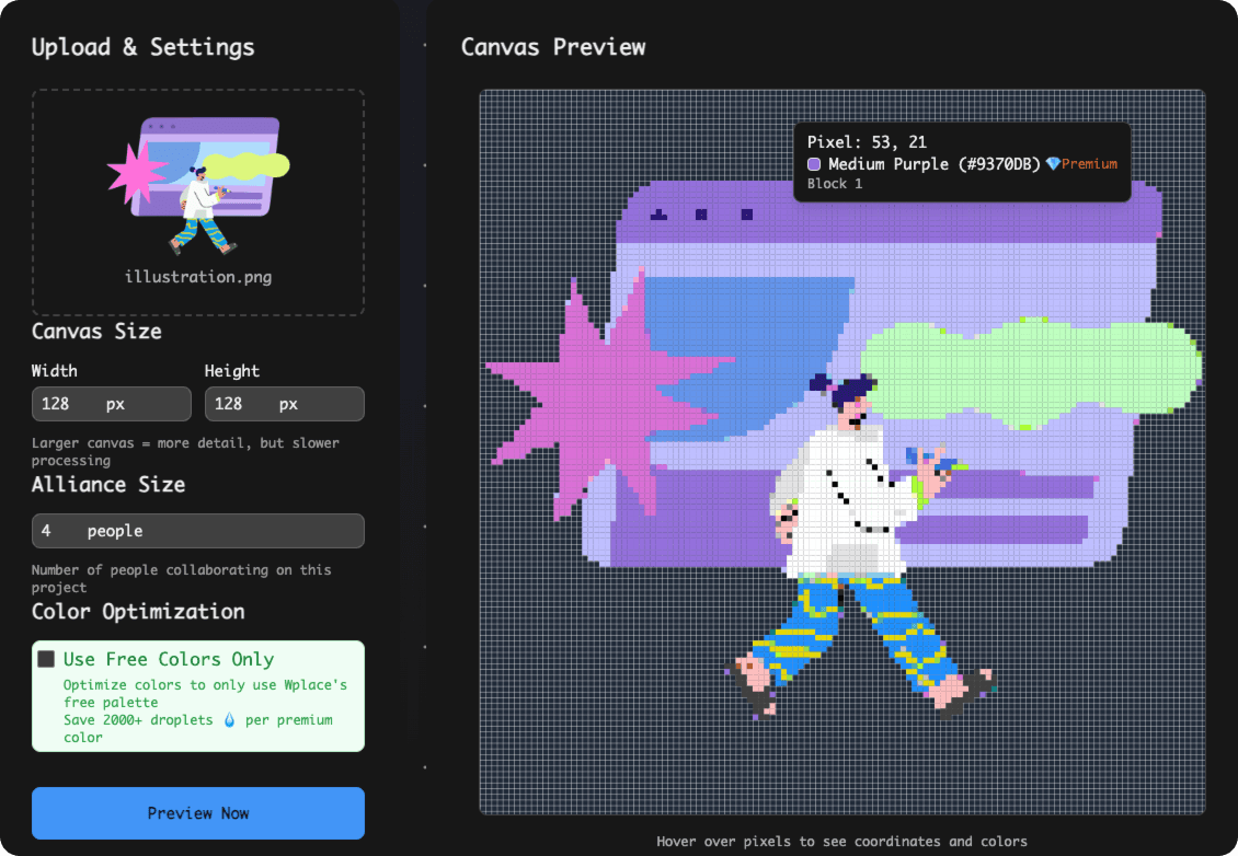 Wplace Paint Tool - Best Pixel Art Converter image 2