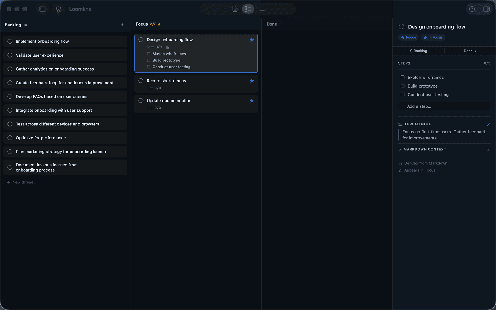 Loomline — Markdown-first Project Management image 4