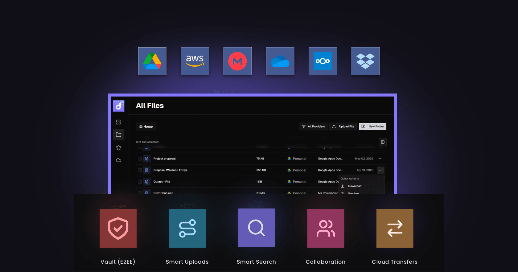 Open-source, self-hosted cloud file manager image 1