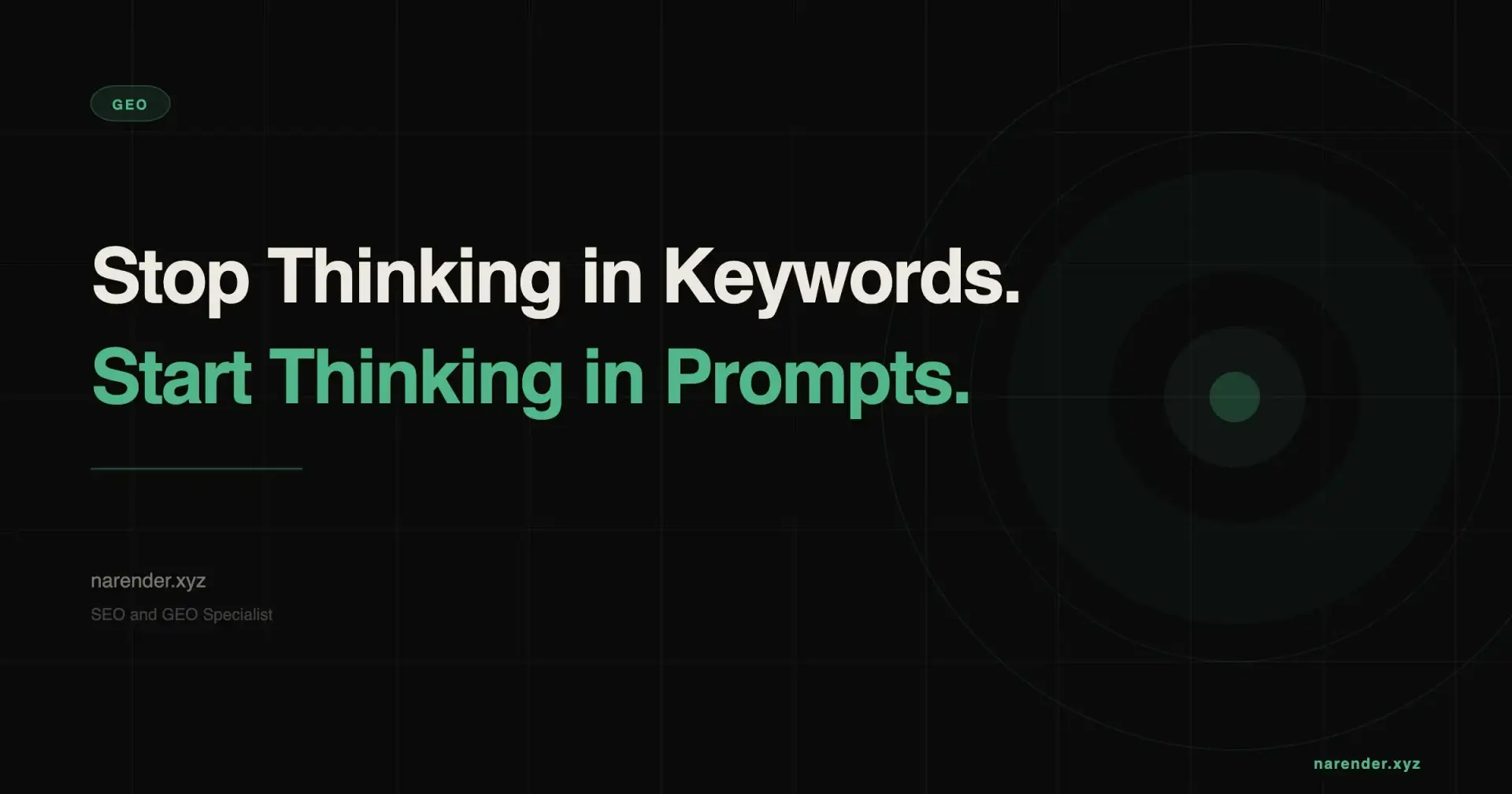Stop Thinking in Keywords. Start Thinking in Prompts