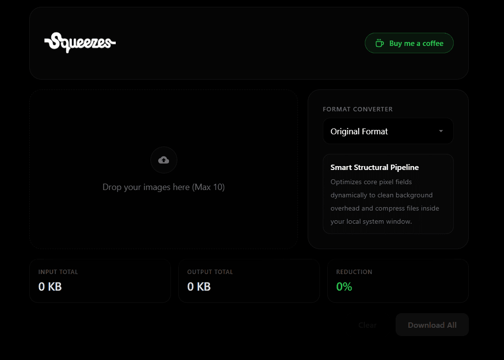 Squeezes - bulk image and file compressor image 1