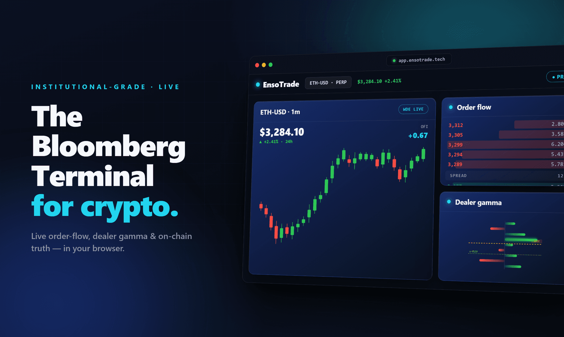 EnsoTrade - Live Crypto Orderflow Terminal image 2