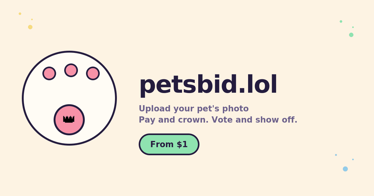 petsbid.lol — crown your pet image 1