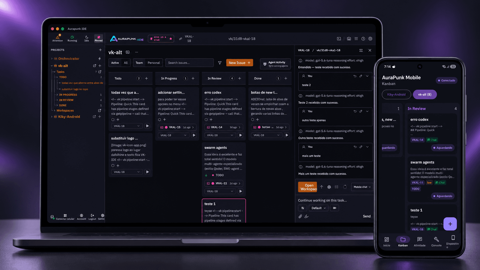 AuraPunk IDE — Free Multi-Agentic IDE image 1