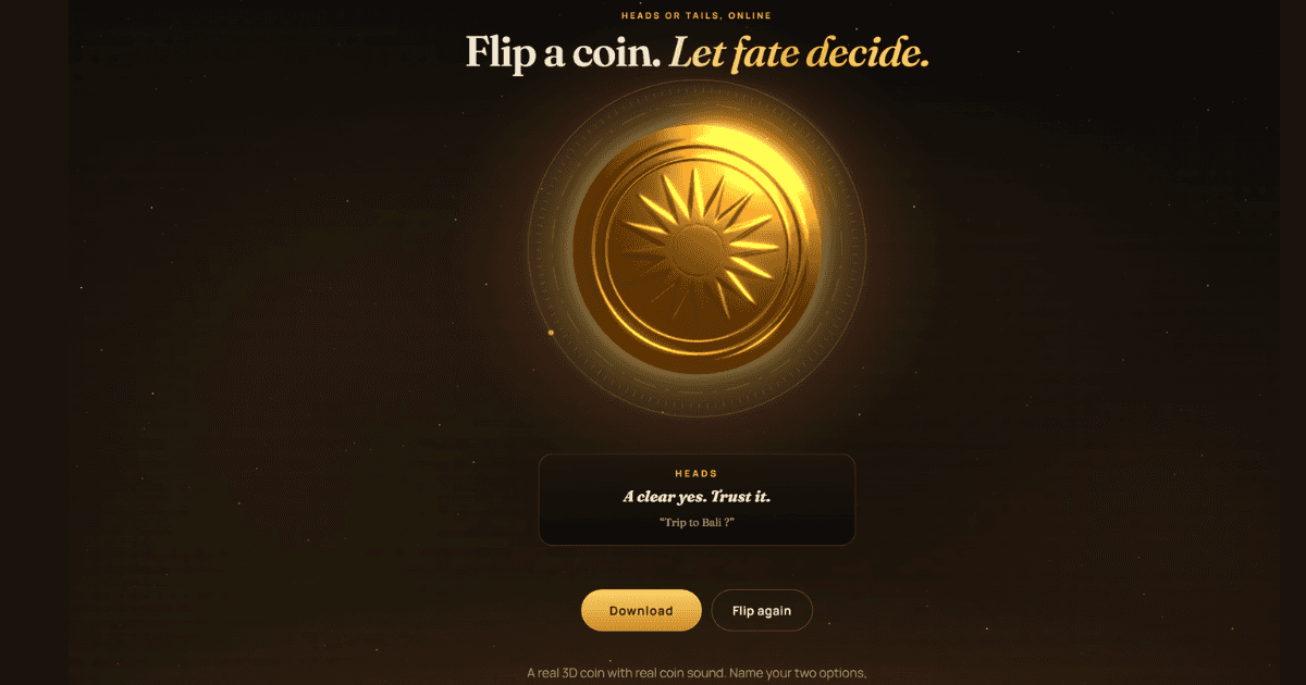FateFlip: Flip a Coin Online image 2