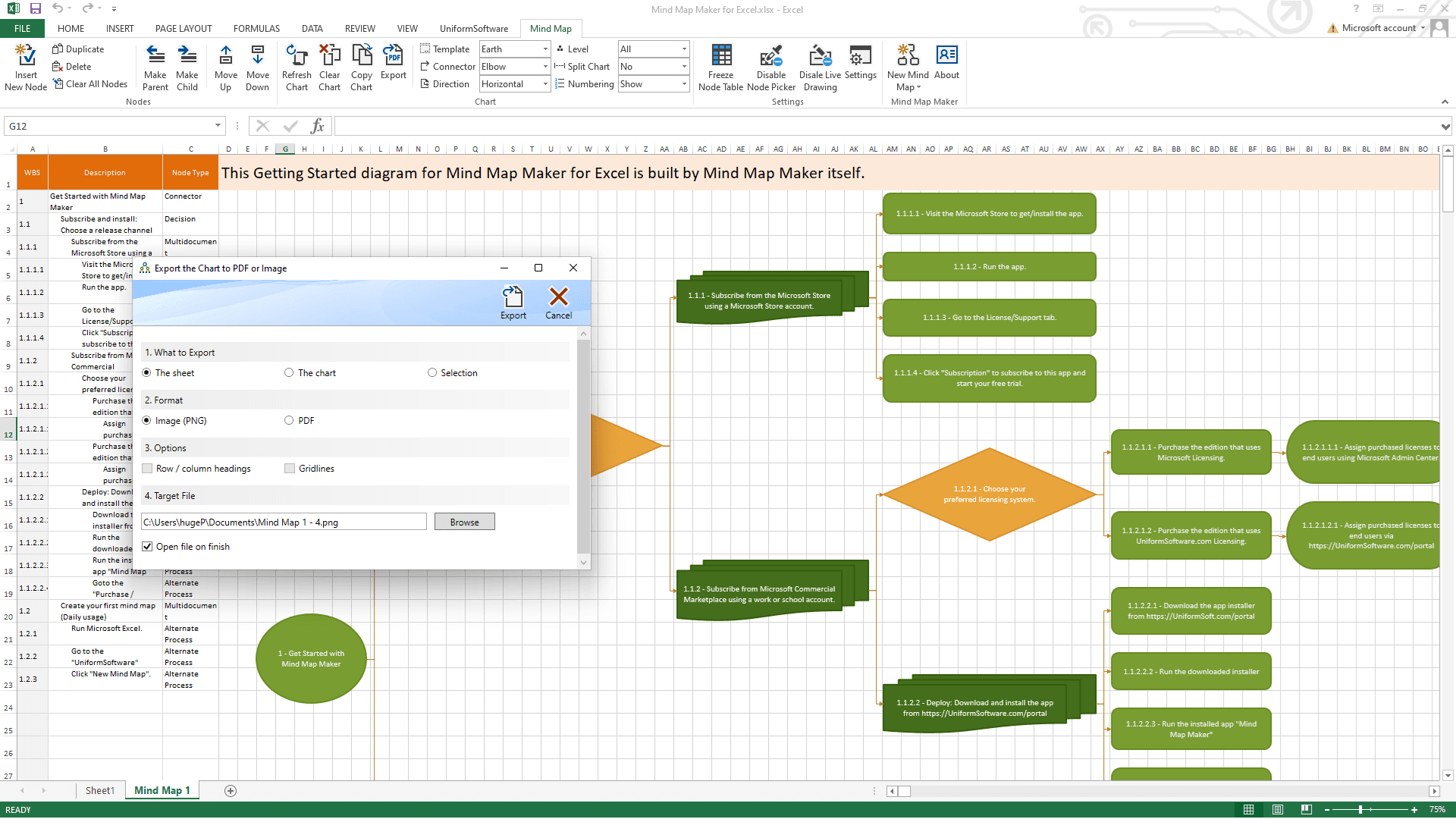 Mind Map Maker for Excel image 4