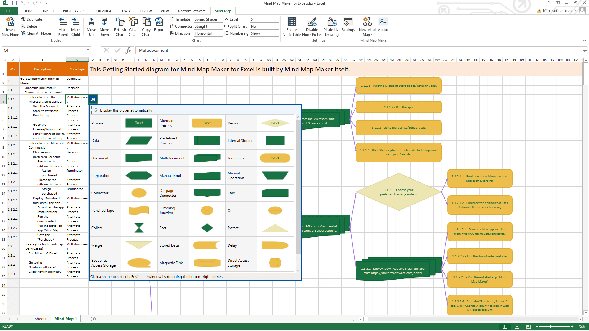 Mind Map Maker for Excel image 2
