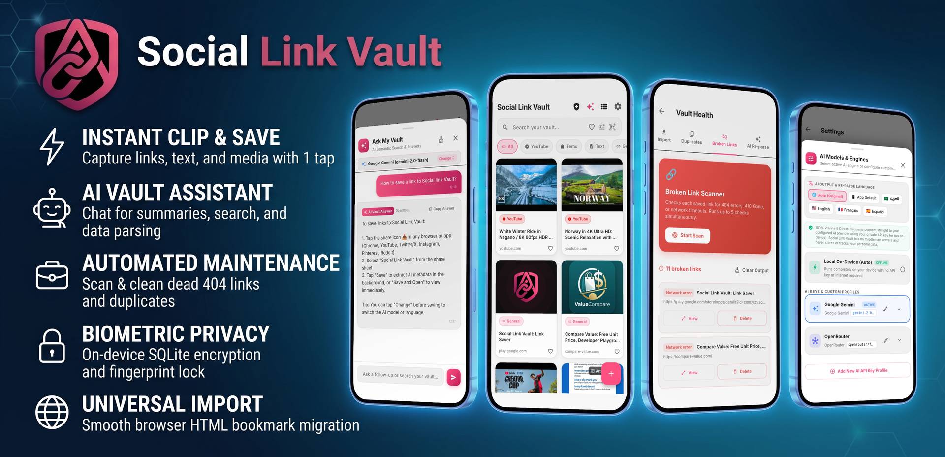 Social Link Vault AI Bookmarks - Apps image 1