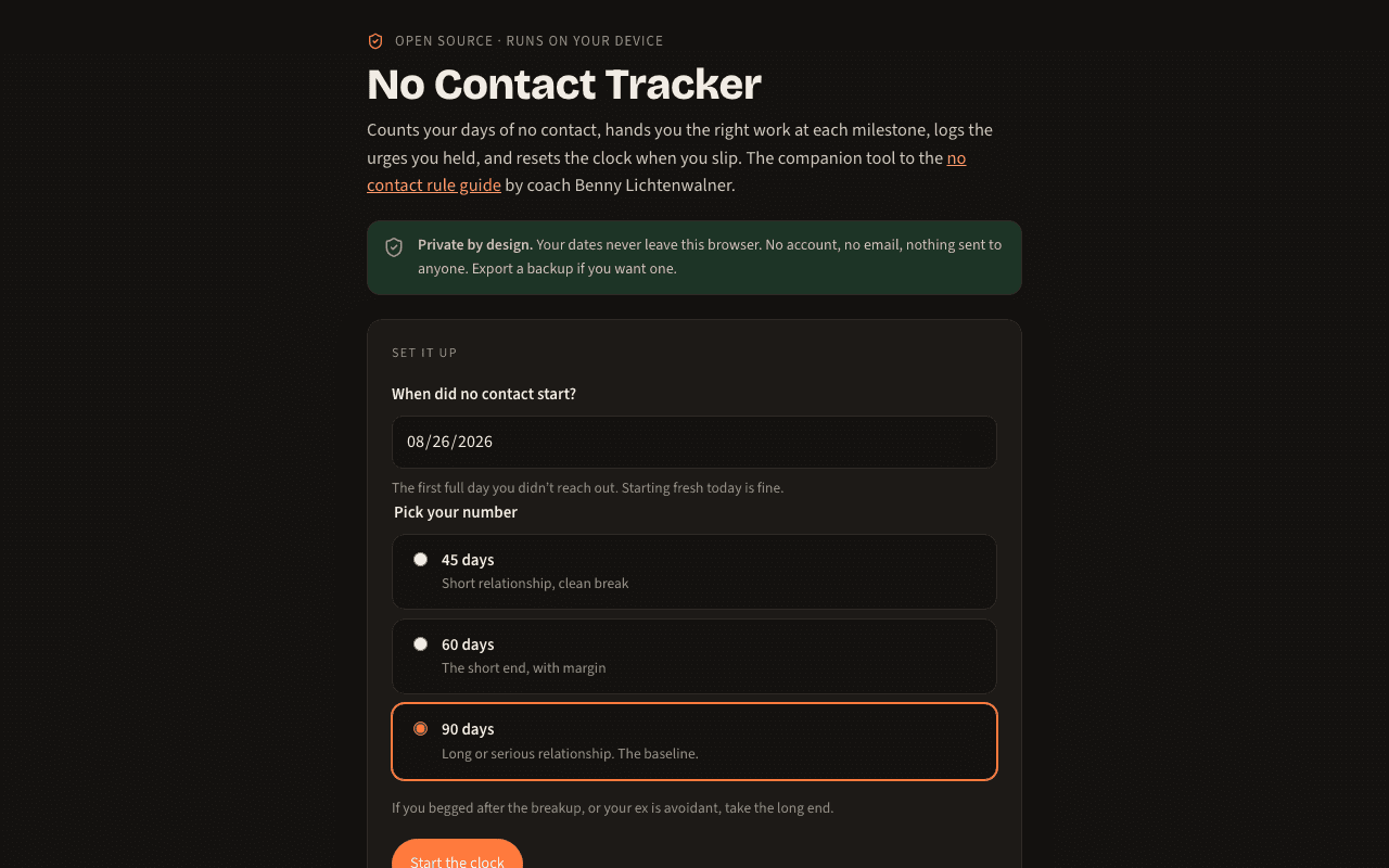 No Contact Tracker image 2
