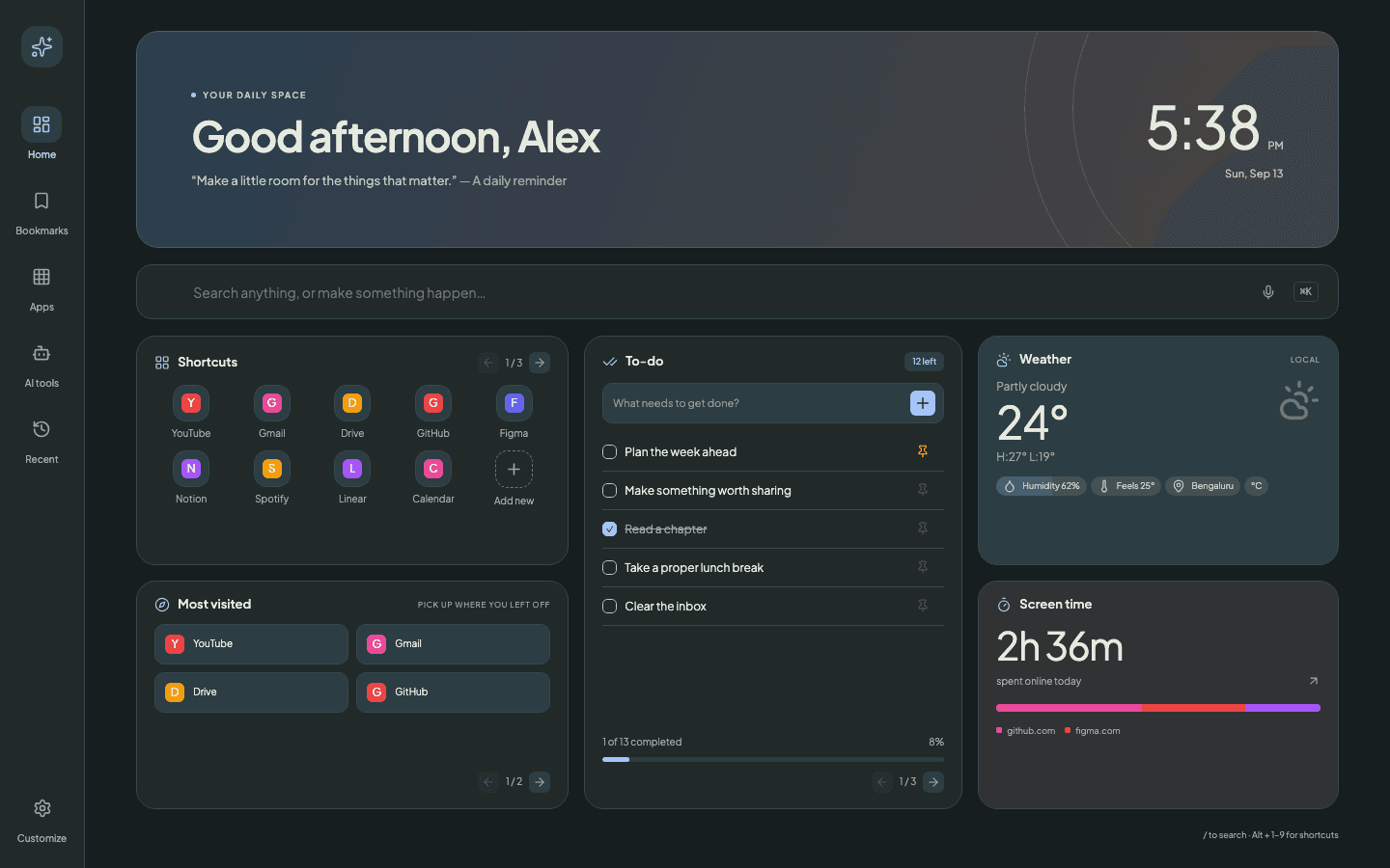 Daily Workspace — New Tab Dashboard image 3