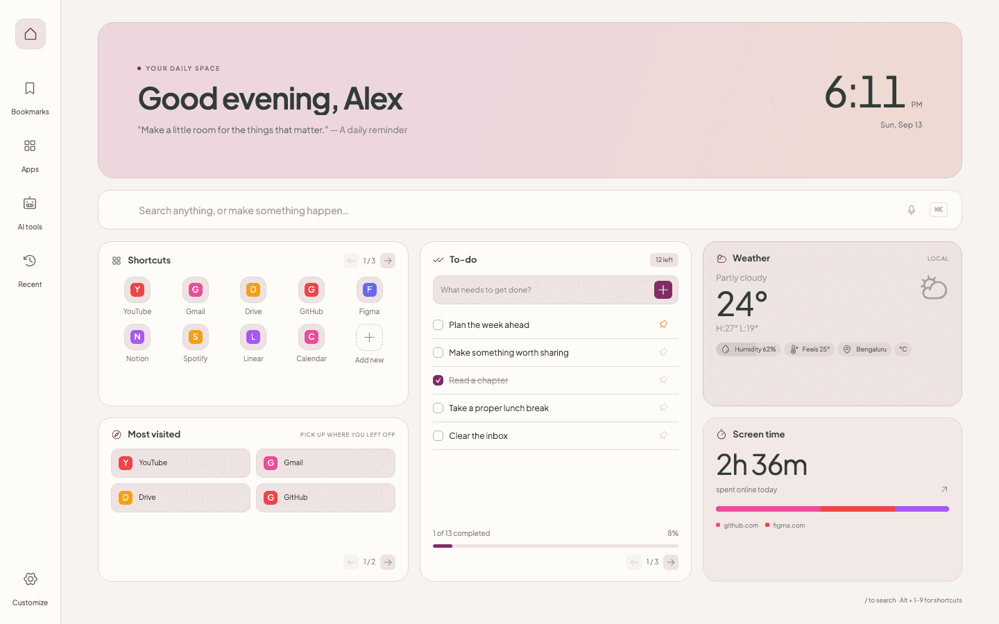 Daily Workspace — New Tab Dashboard image 4
