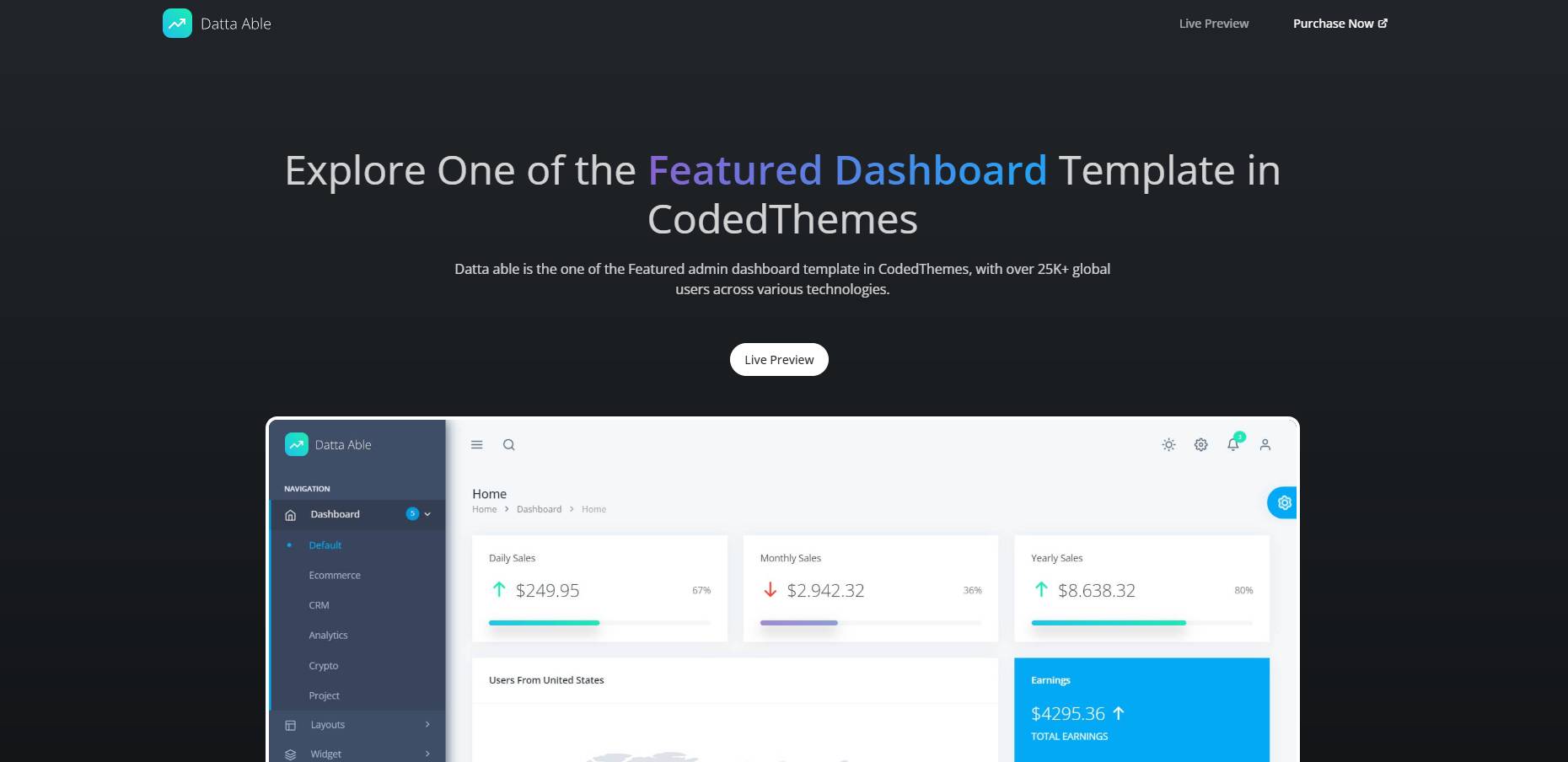 Datta Able Free Tailwind Dashboard