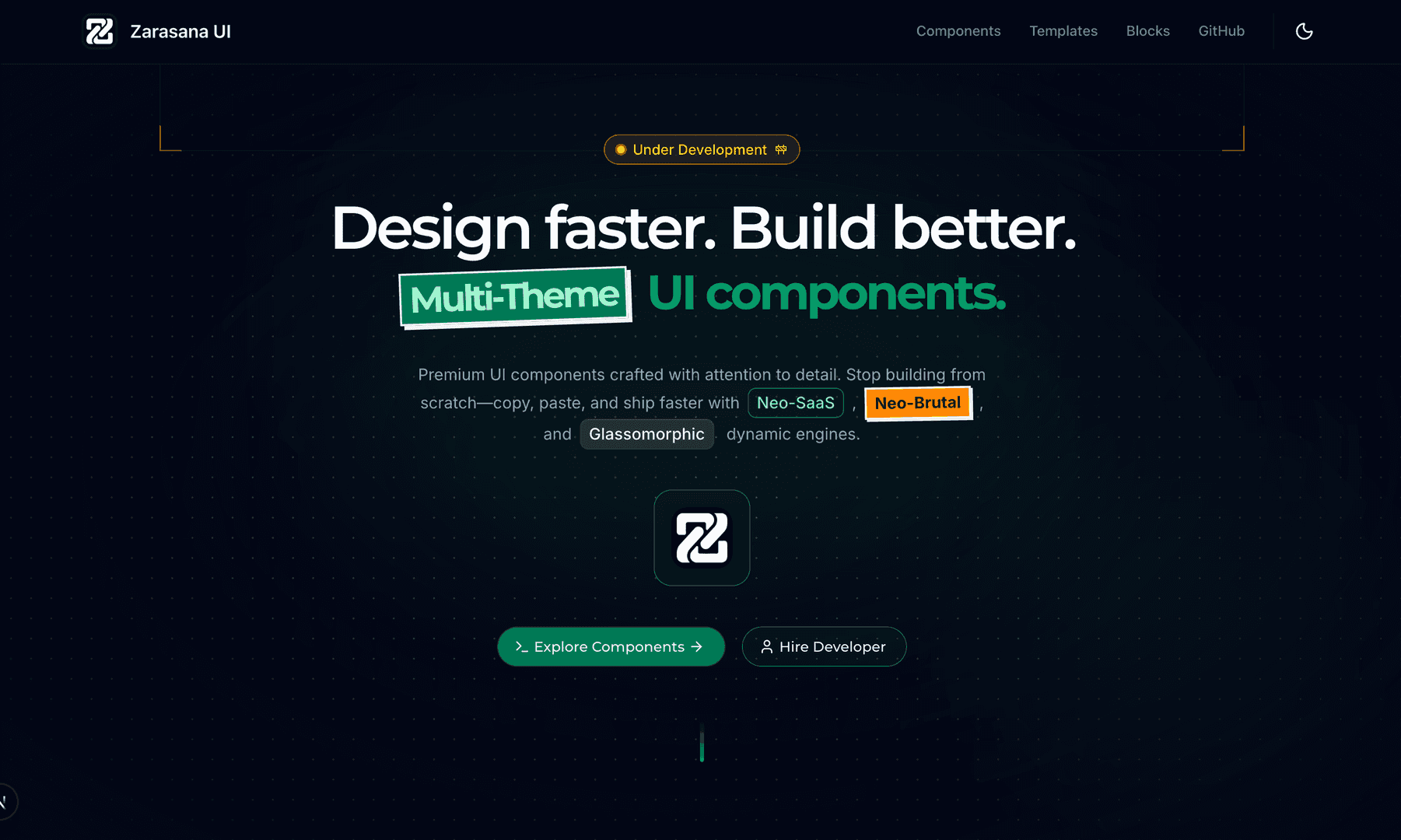 Zarasana UI (under development) image 1