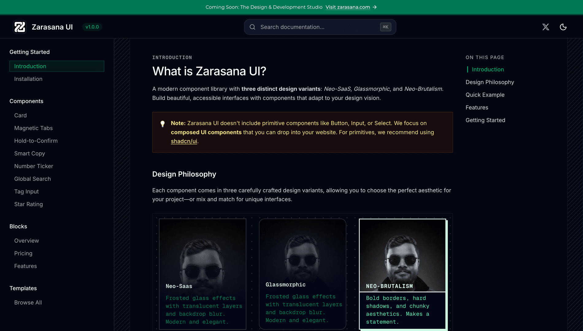 Zarasana UI (under development) image 2