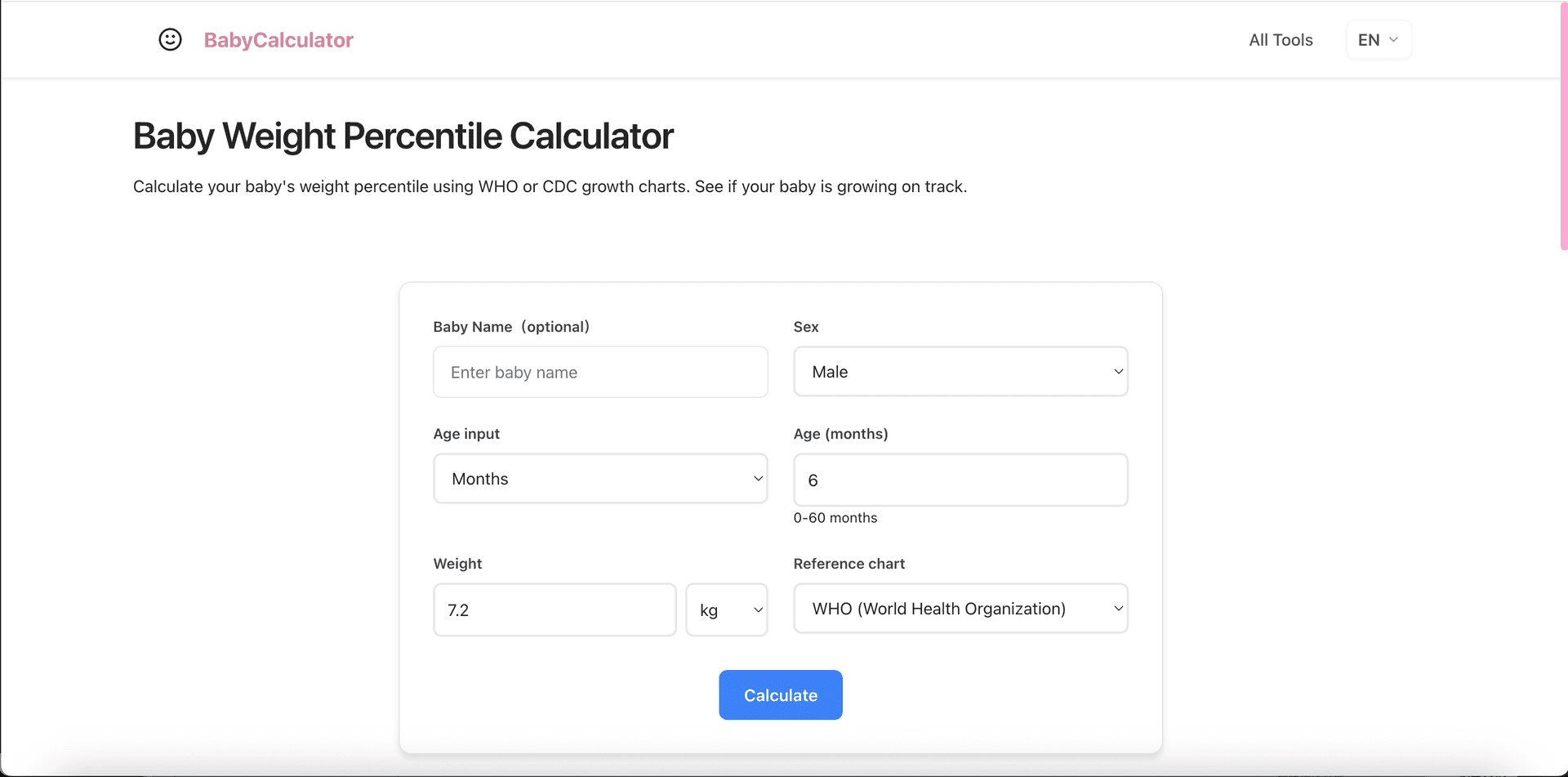 Free Baby Calculator Tools | BabyCalculator image 1