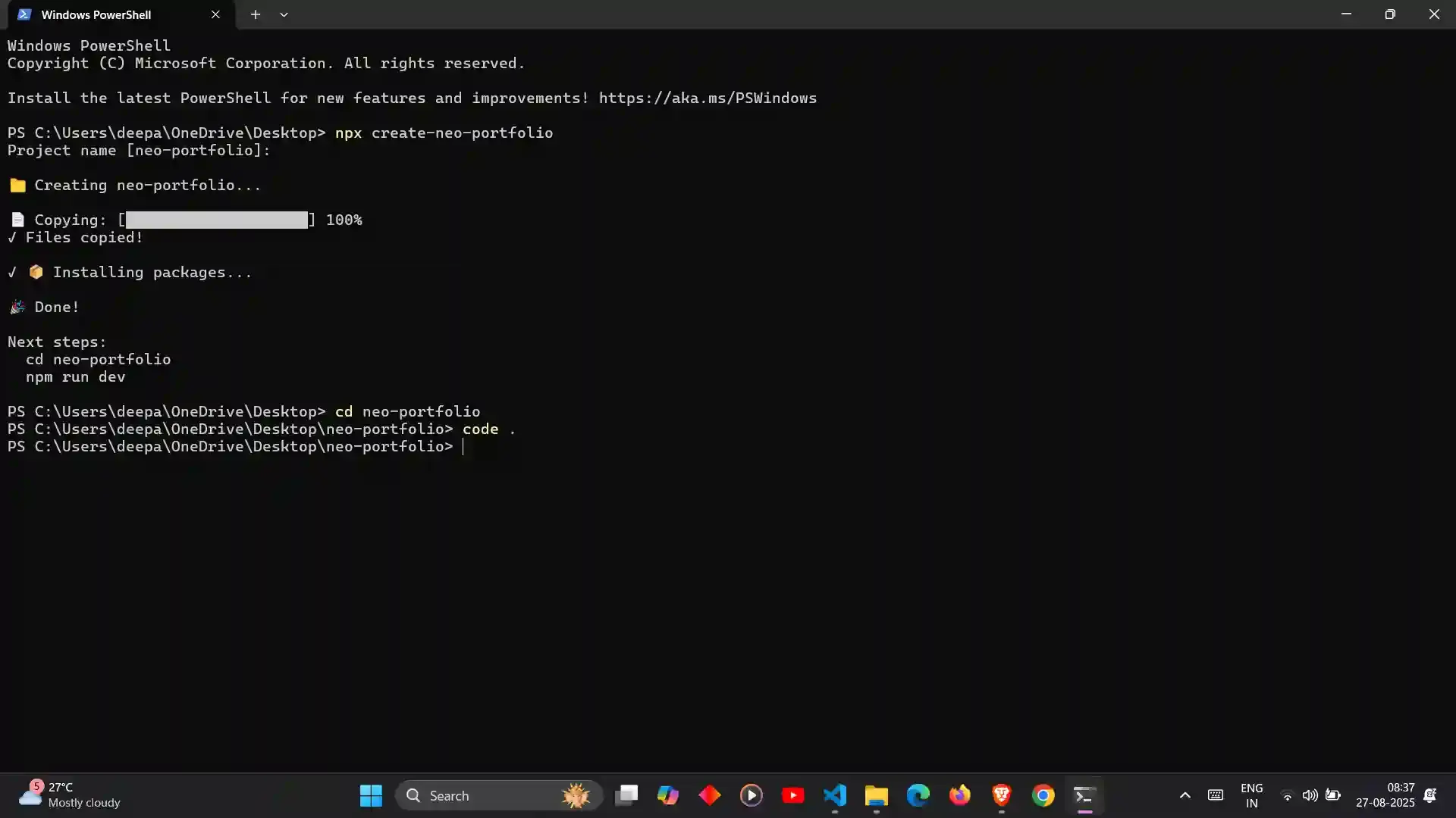 Neo Portfolio CLI image 2