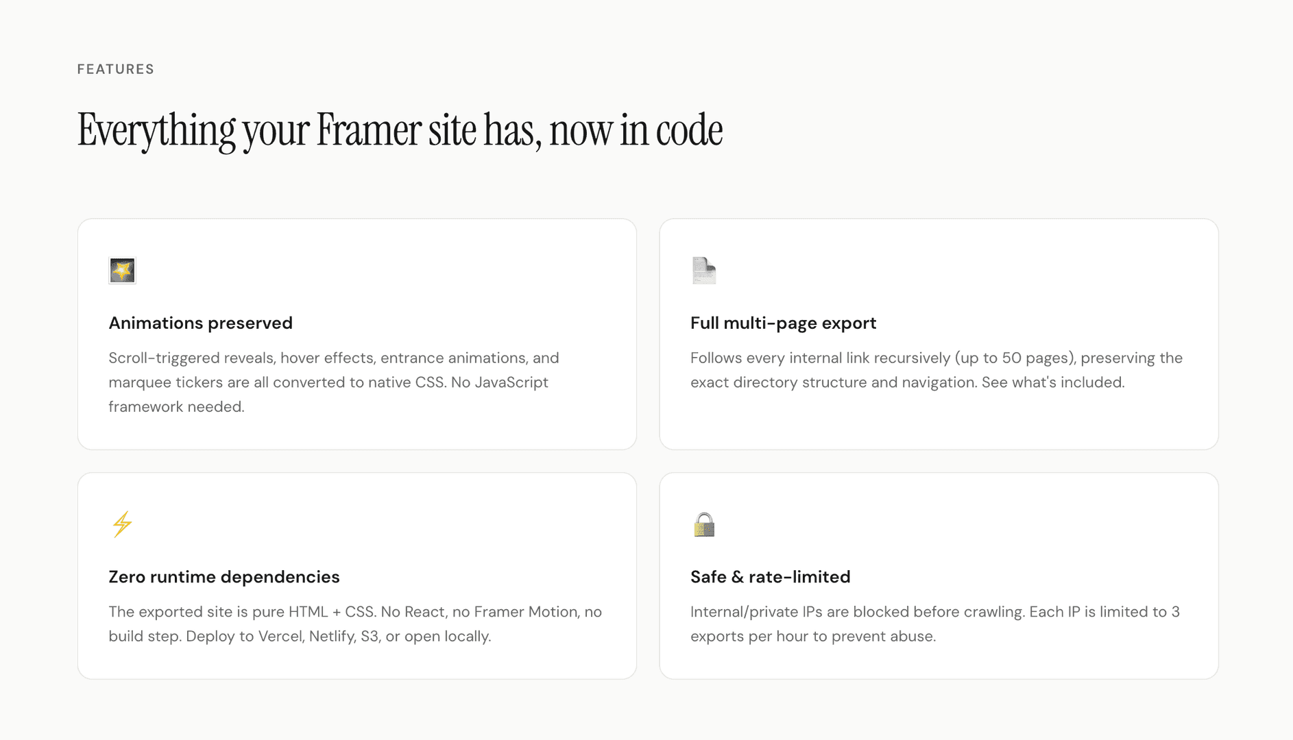Framer to Code Export Any Framer Website Code image 3