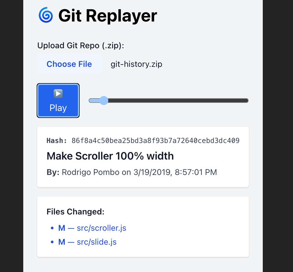 Git Replayer