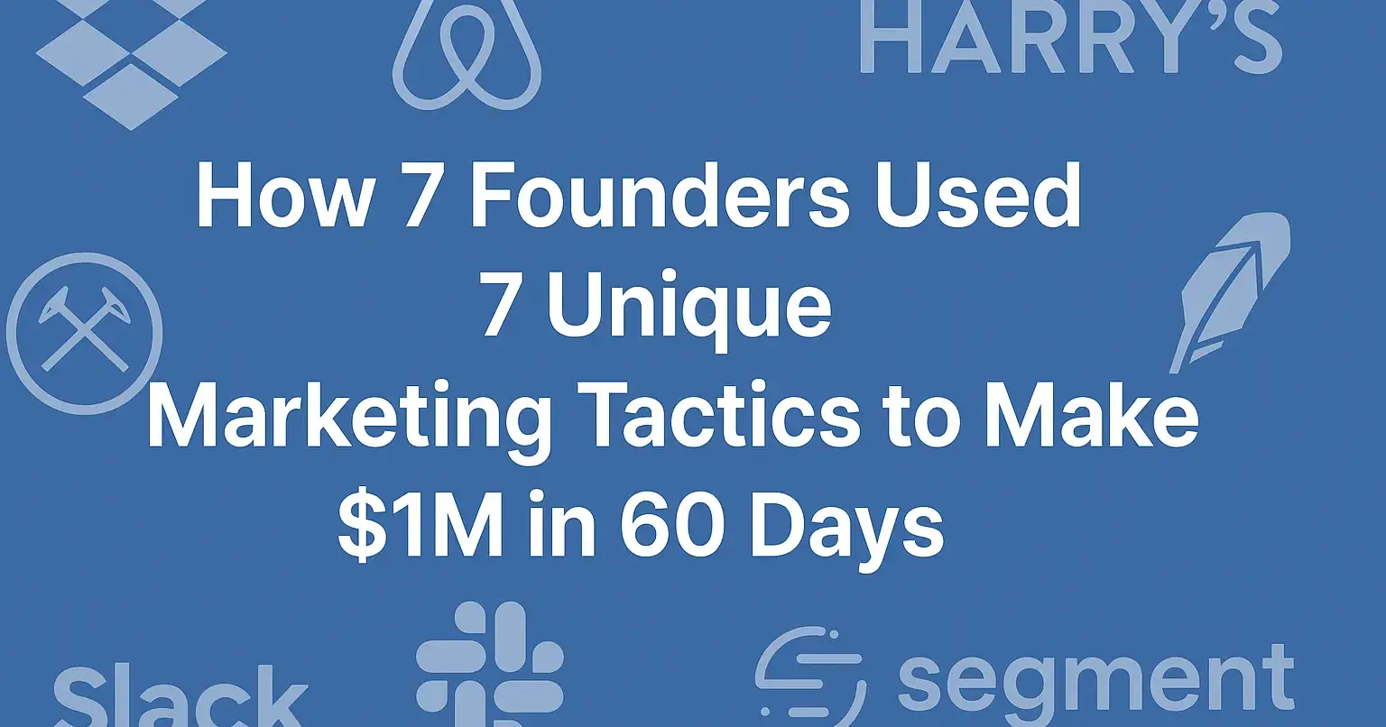 How 7 Founders Used 7 Unique Marketing Tactics to Make $1M in 60 Days
