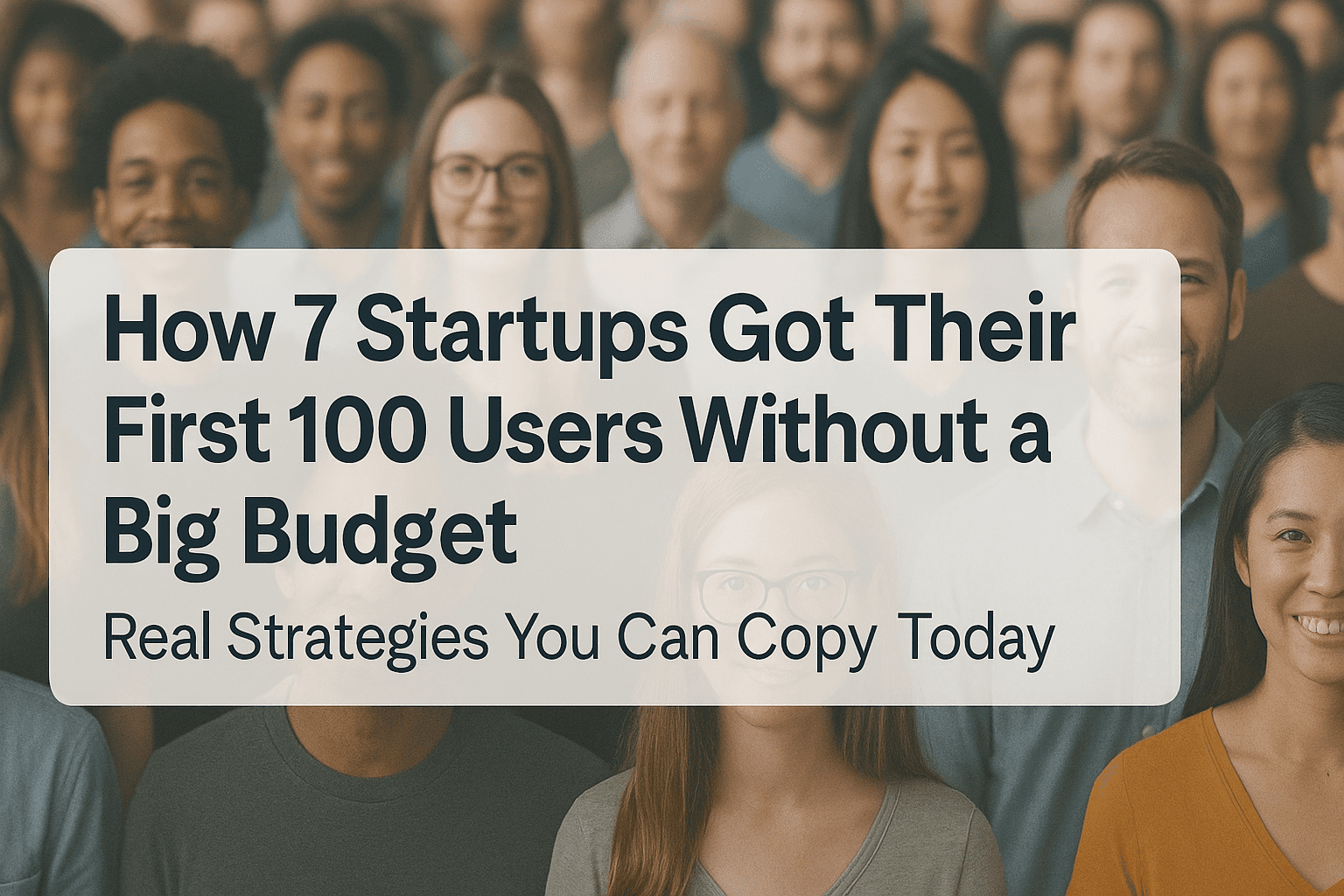 How These 7 Startups Got Their First 100 Users Without a Big Budget ...