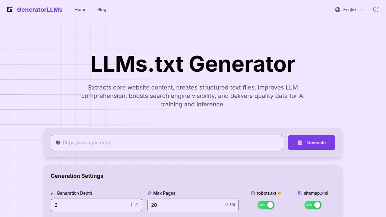 Generatorllmstxt image 1