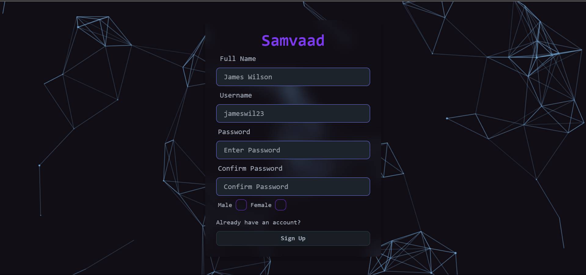 Samvaad - A real time chat website image 2