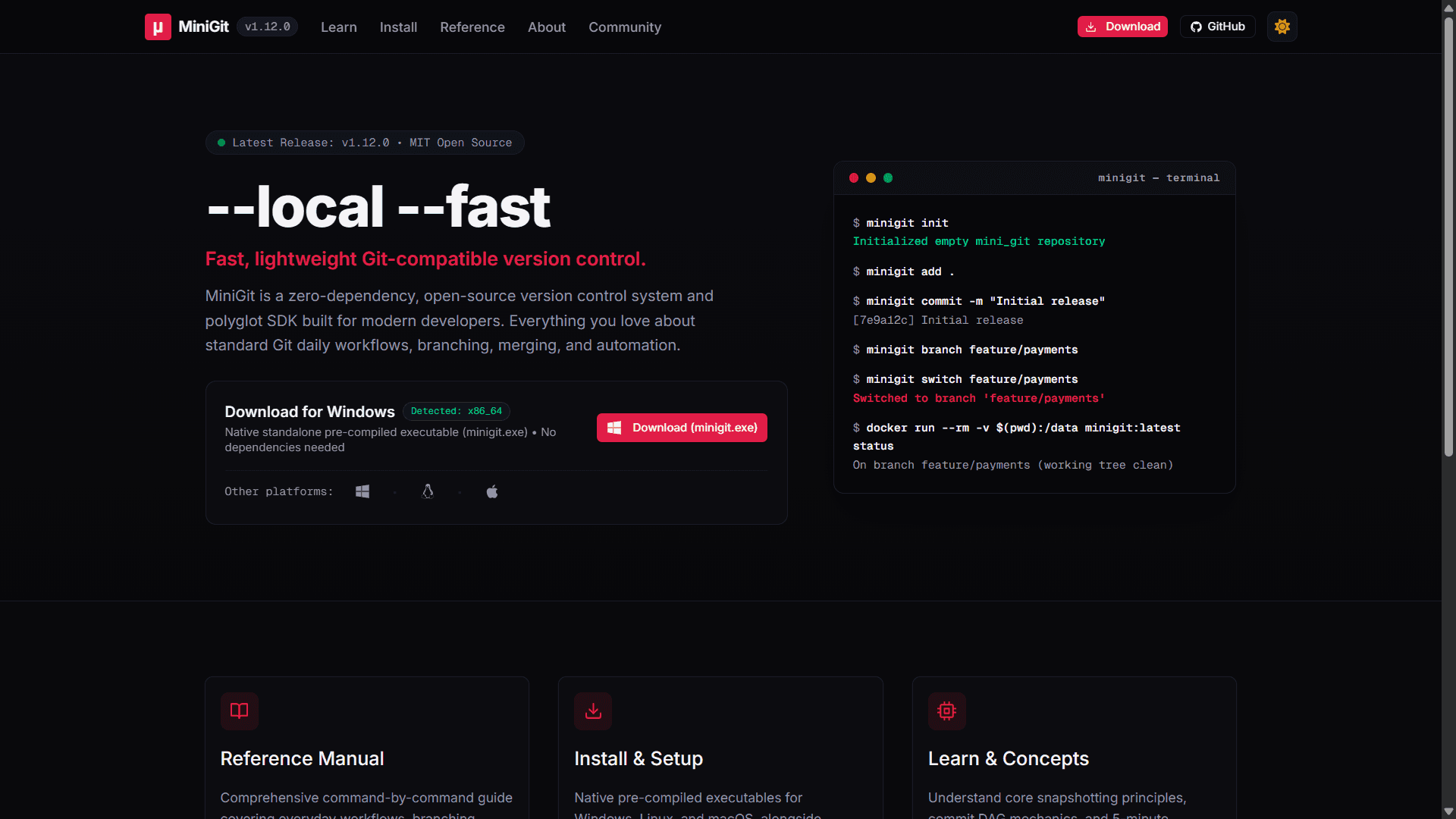 MiniGit - Distributed Version Control System image 1