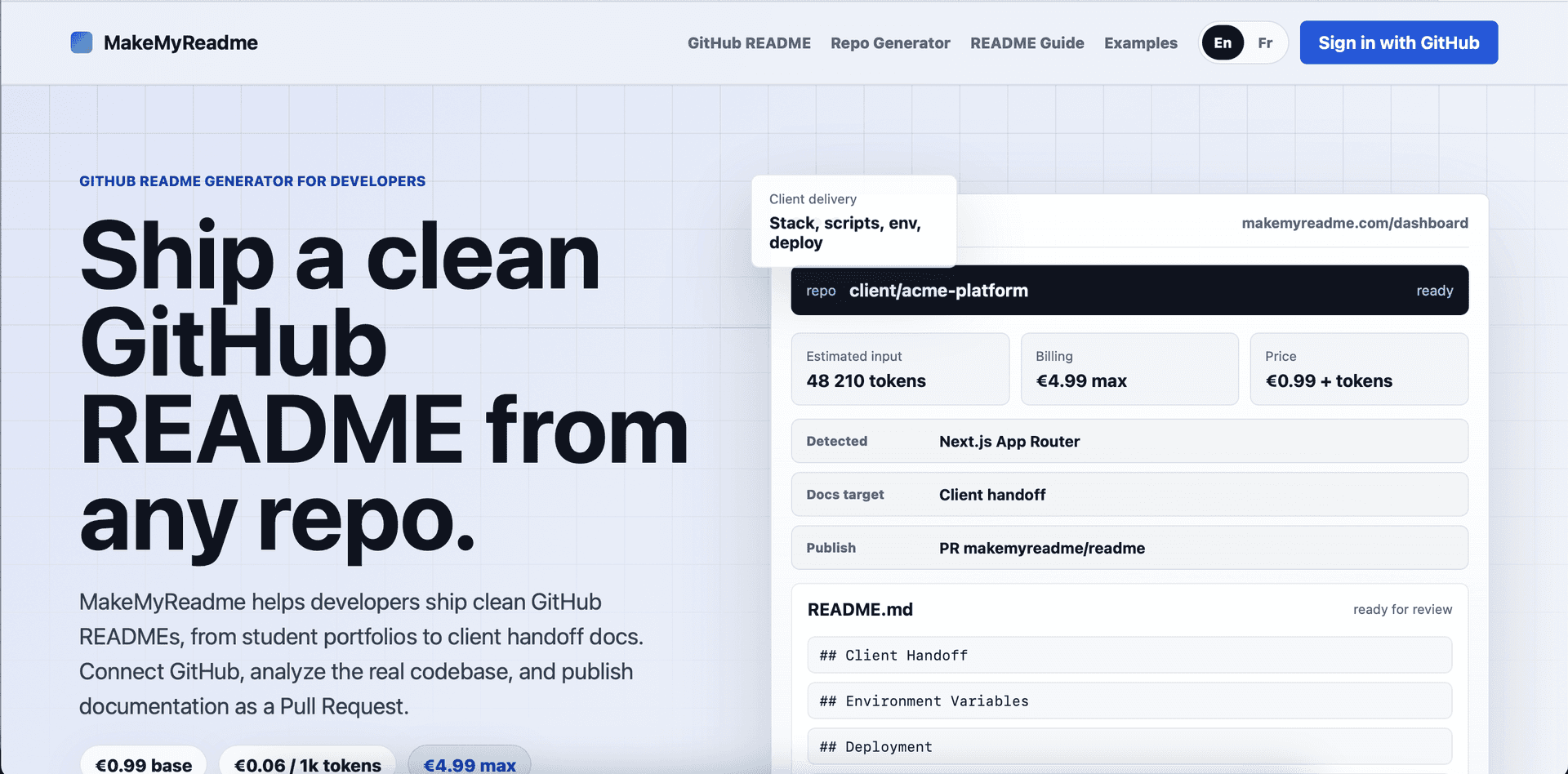MakeMyReadme | GitHub README Generator image 1