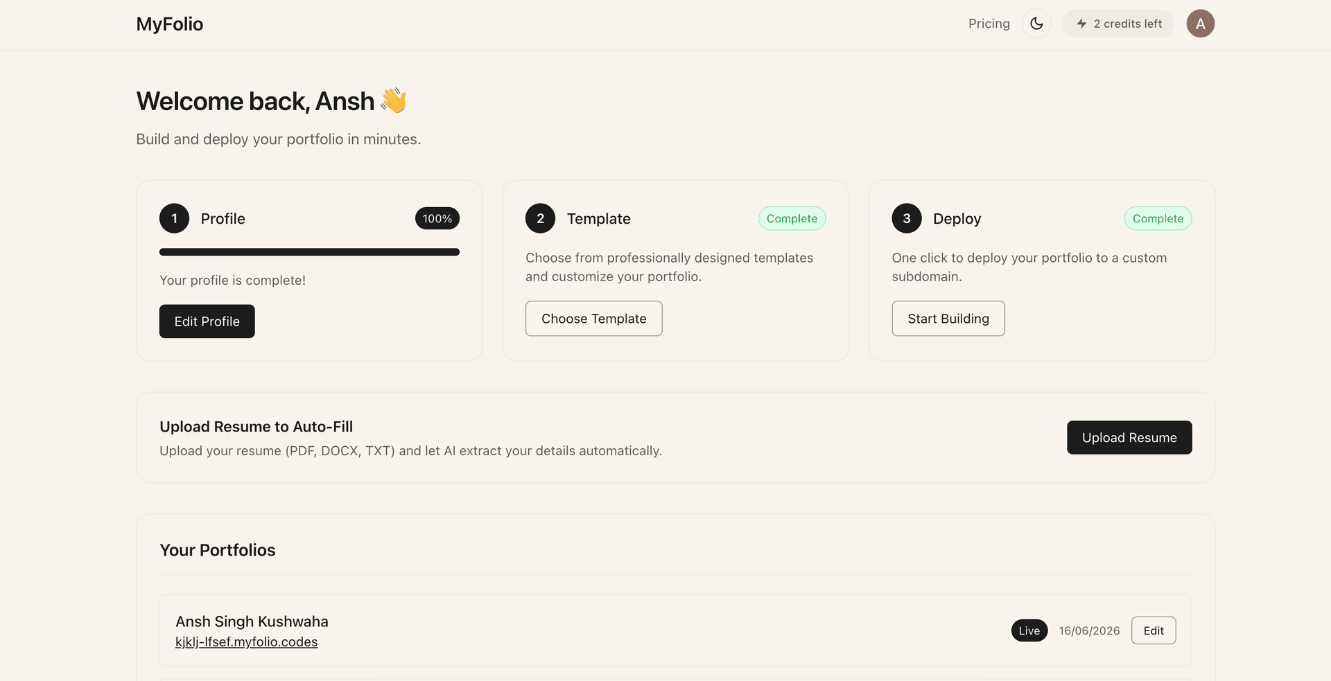MyFolio — Free Developer Portfolio Builder image 3