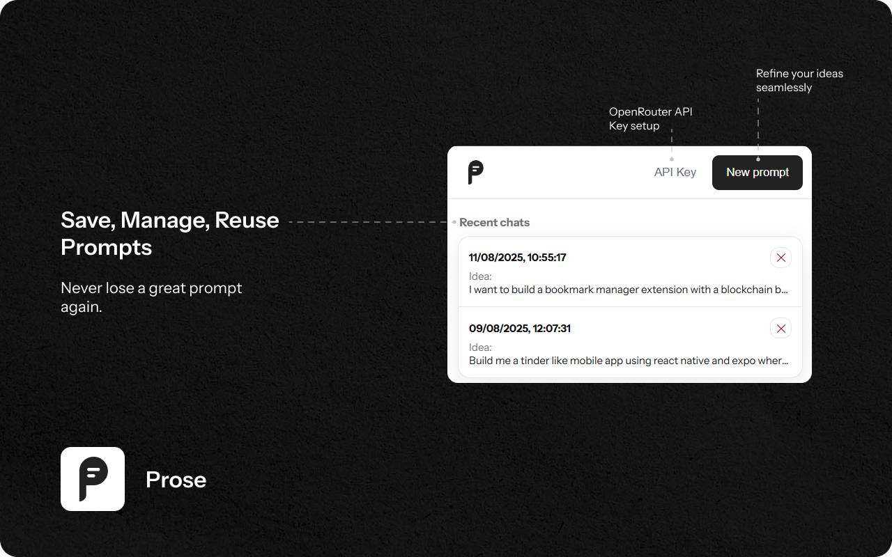 Prose - Vibe Coding Prompt Refiner image 4