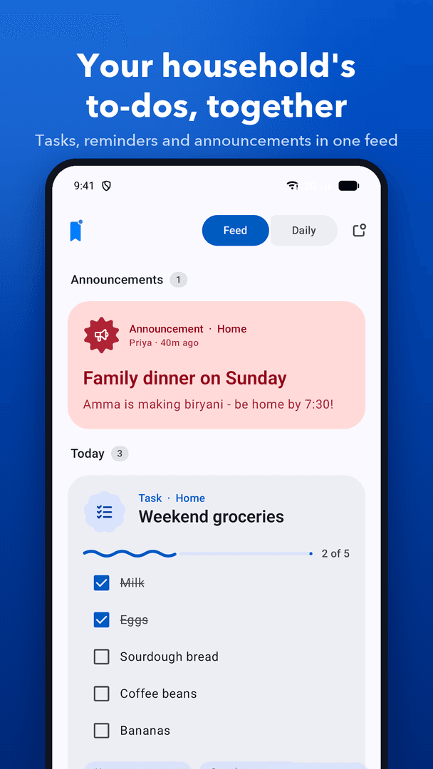 Notify: Shared To-Do List & Reminder App image 3