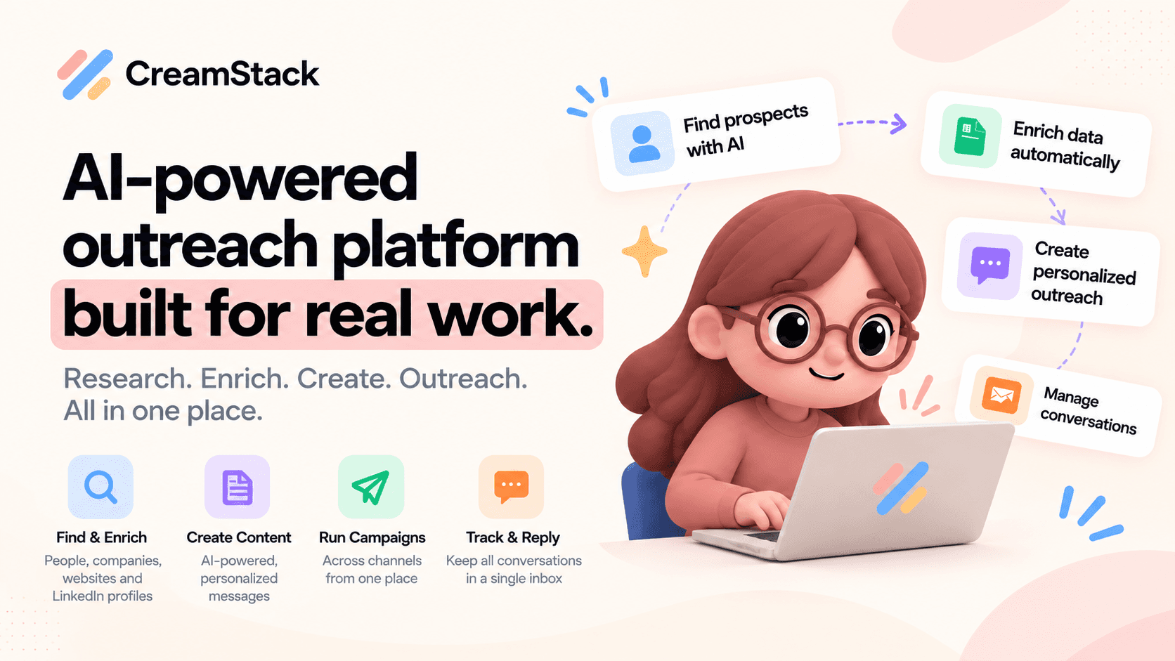 Creamstack - All-in-one Outreach Platform image 2
