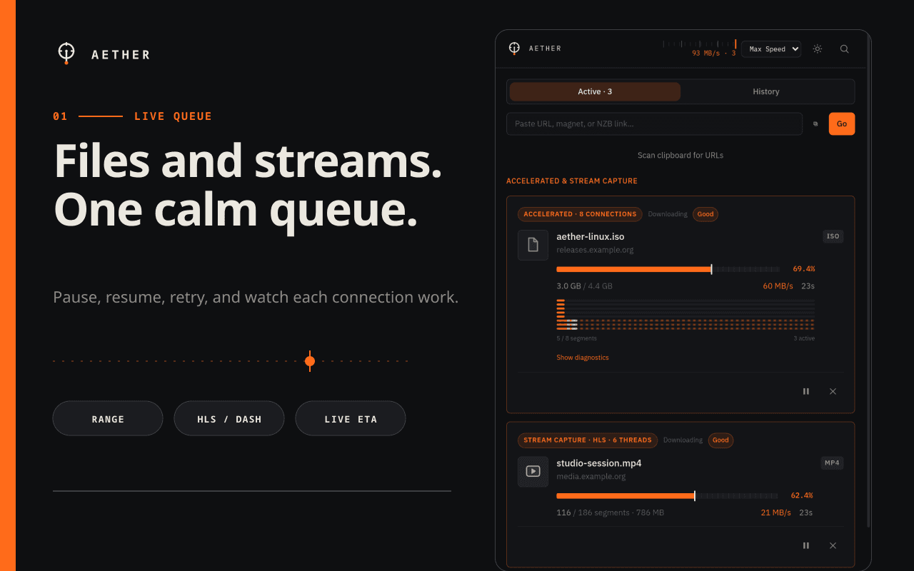 Aether — Download Manager | Selfhood Studios image 2