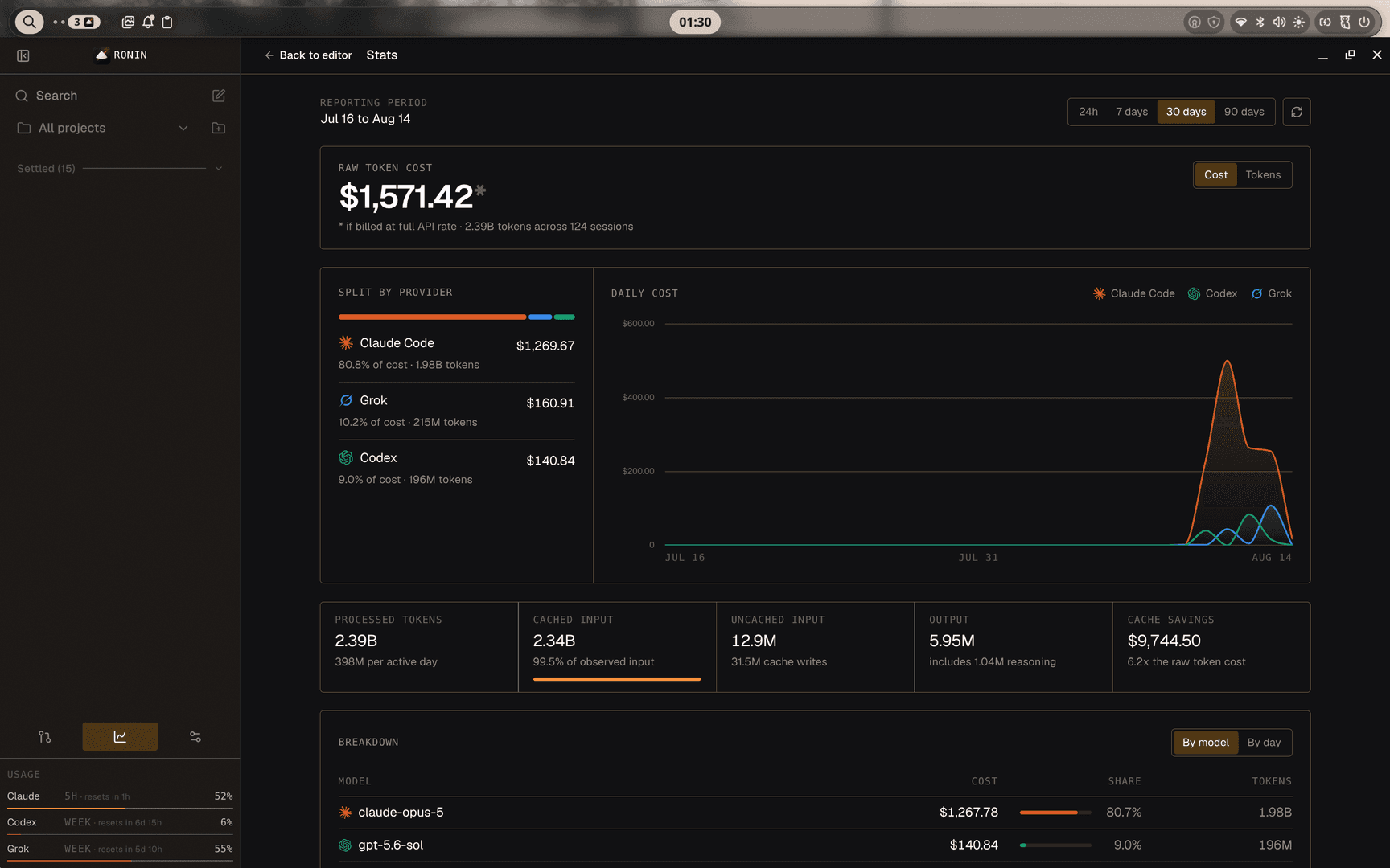 Ronin — One workspace. Your coding agents. image 3