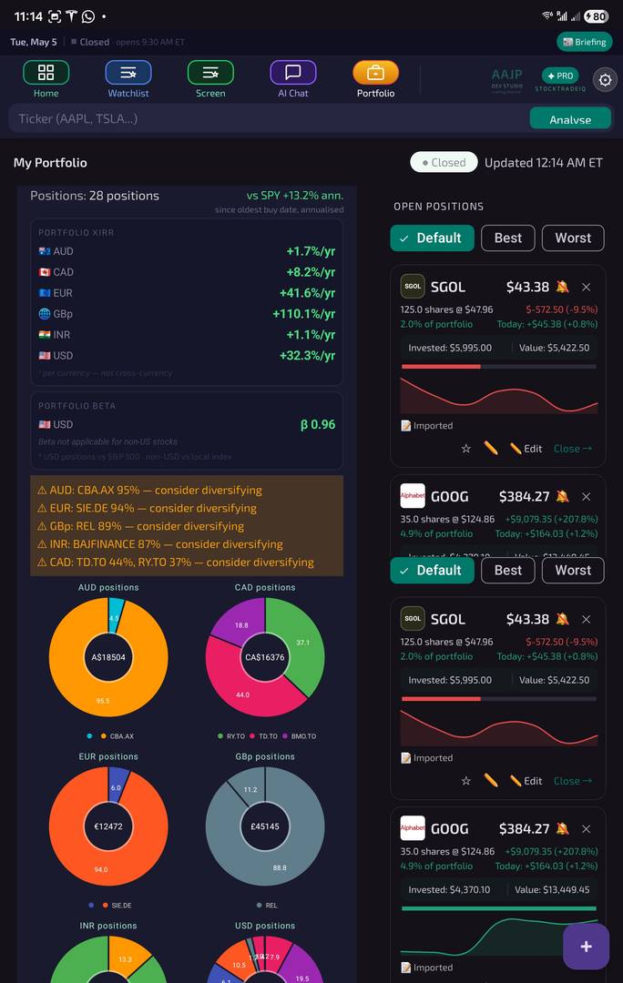 StockTradeIQ — AI Stock, Portfolio Analyzer image 3