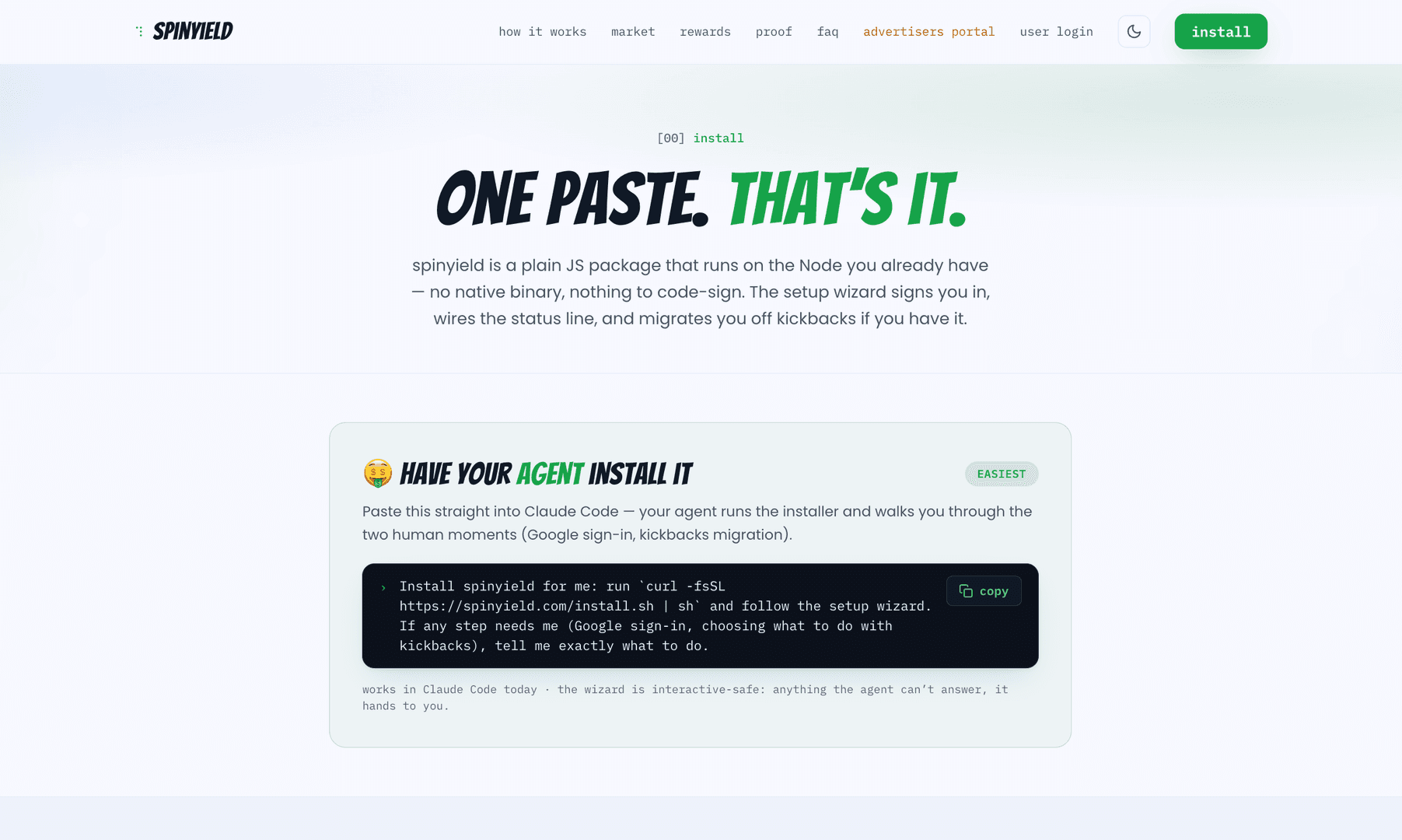 spinyield — your agent thinks, you get paid image 3