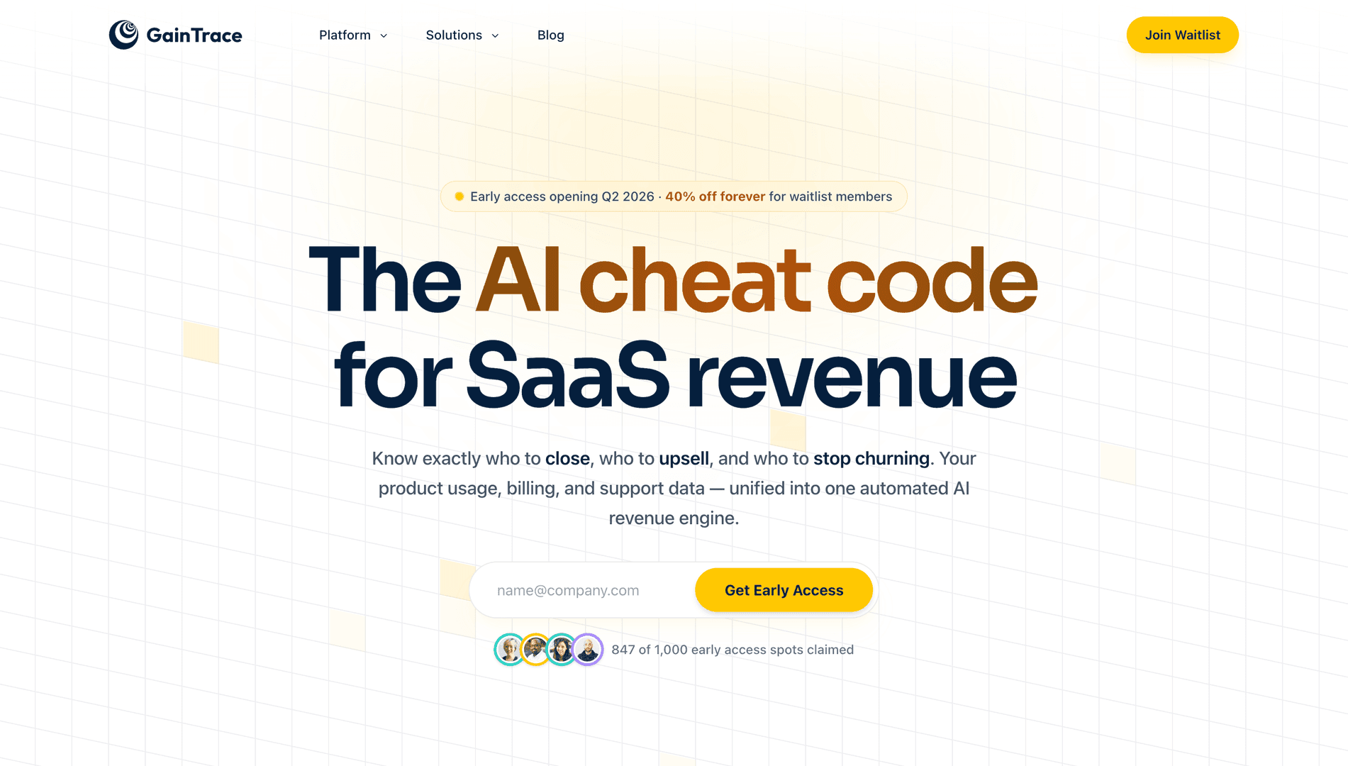 GainTrace AI Revenue Intelligence for SaaS image 1