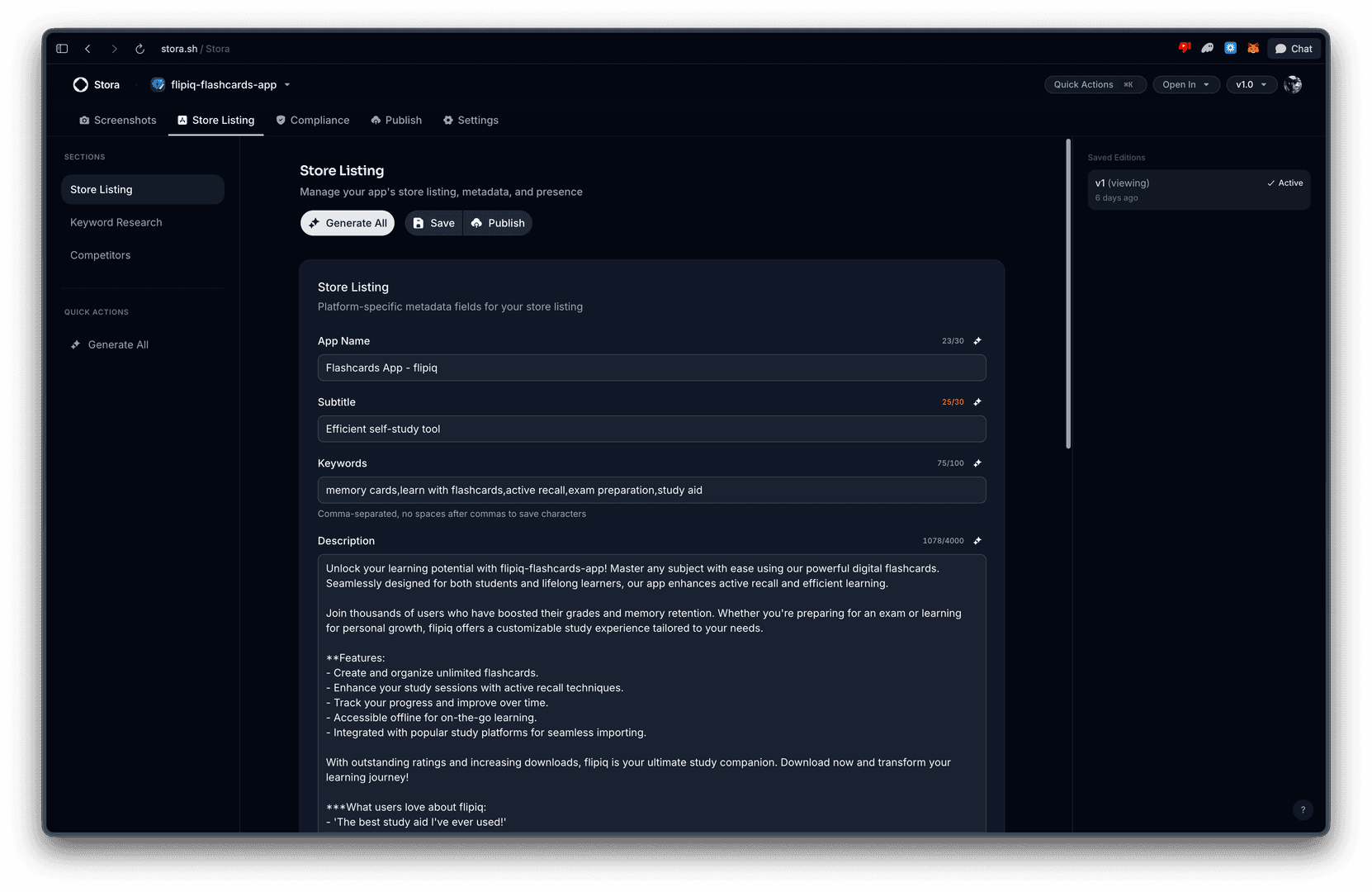 Stora — Your App Store Presence, Automated image 2