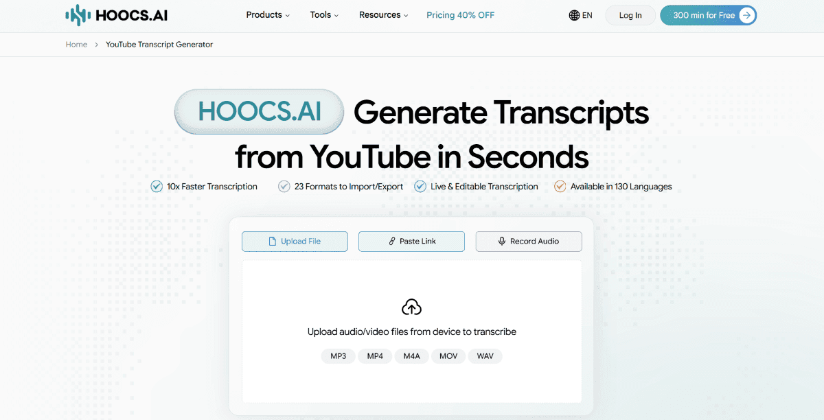 Hoocs AI | Most Accurate AI Transcriber image 3