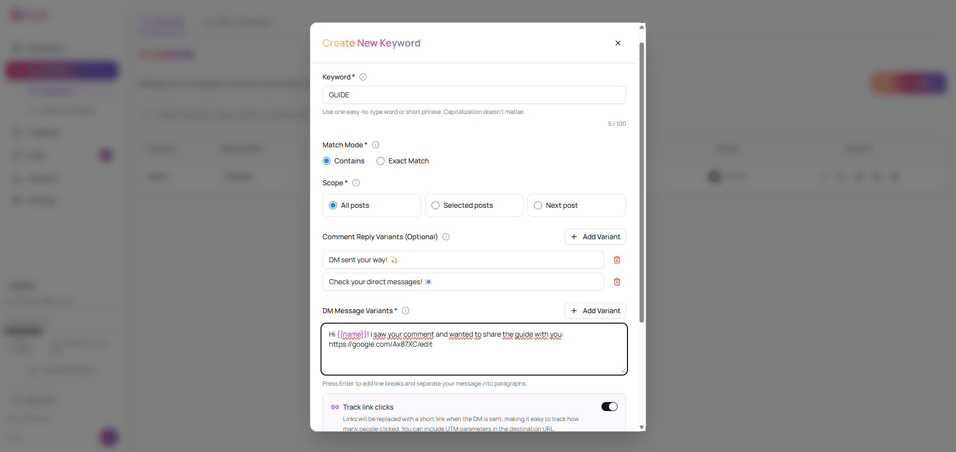 CommentKeyword image 2