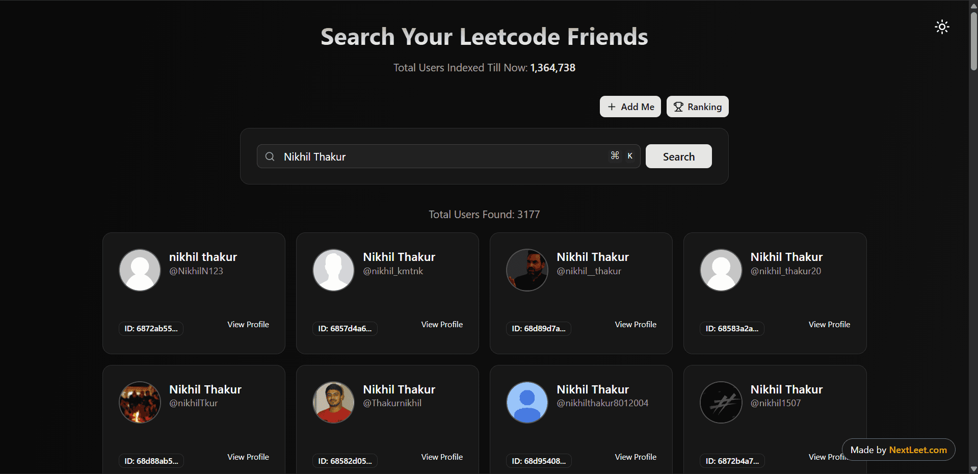 Search LeetCode Users image 1