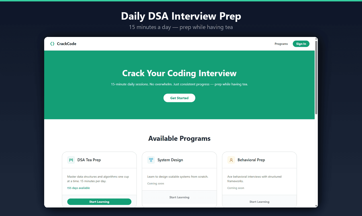 CrackCode — Prep While Having Tea image 1