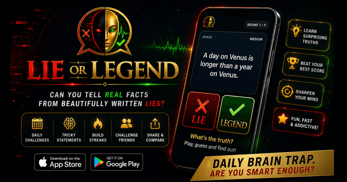 Lie or Legend: Daily Trivia Game image 2