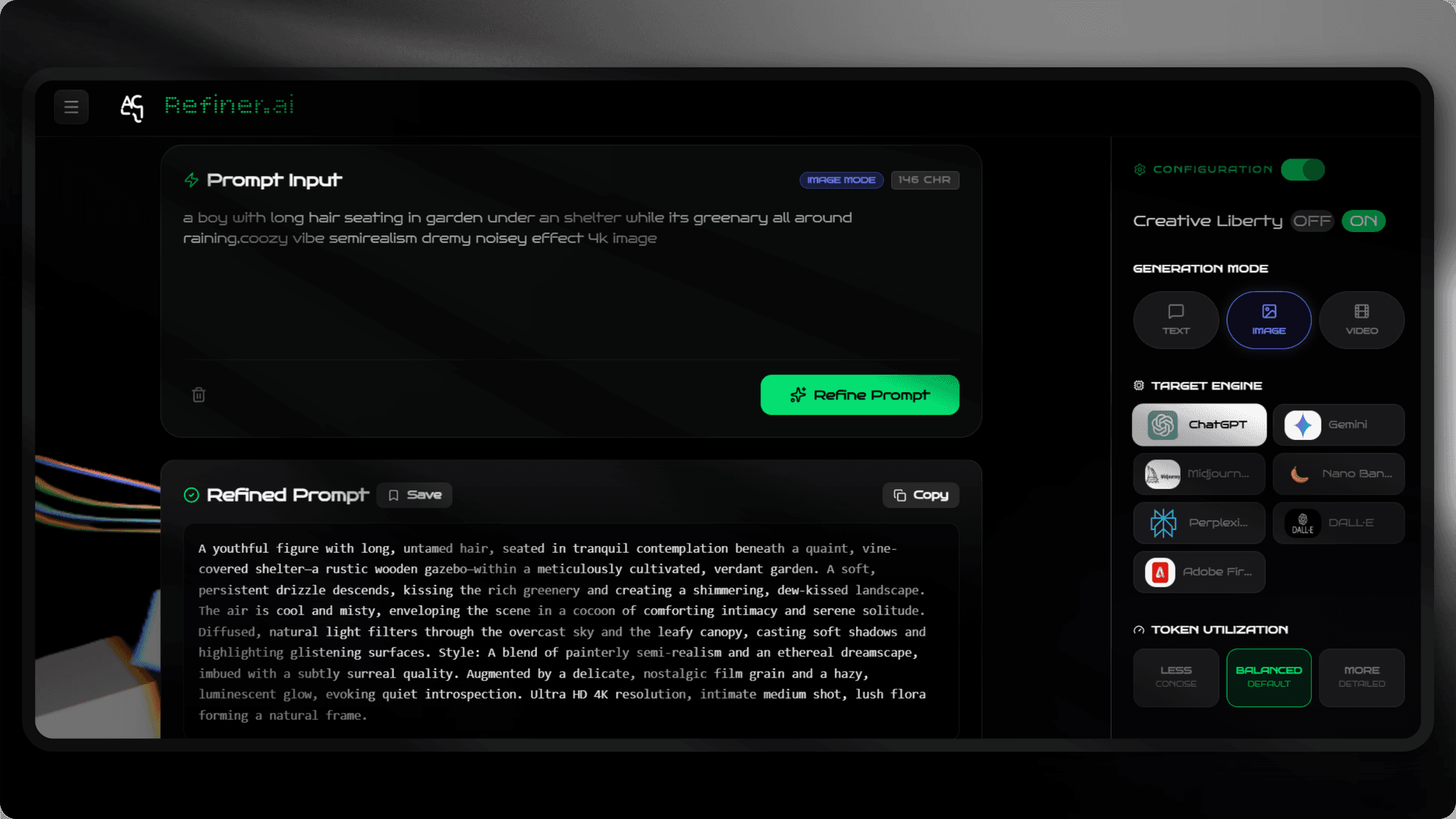 Refinerai - a Prompt refiner/optimizer image 2