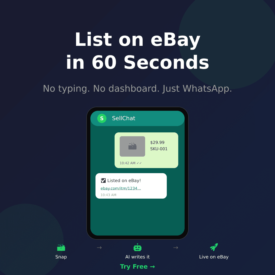 SellChat — Snap a photo to sell online. image 1