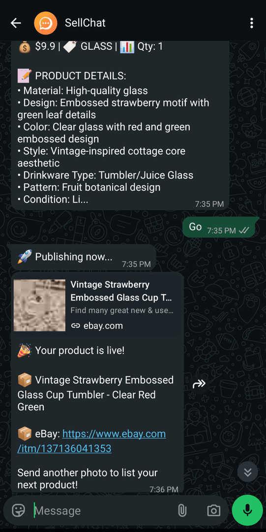 SellChat — Snap a photo to sell online. image 2